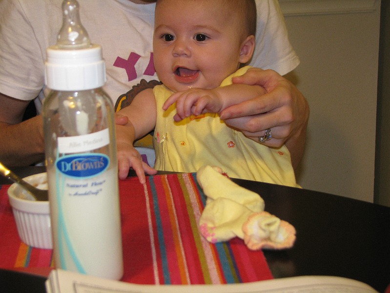 GimmeThatBottle.JPG - For dinner I'll have a cup of cereal, a bottle and a pair of socks.