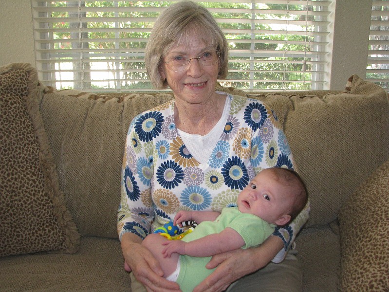 GreatGrannyAllie.JPG - Great Granny holds me.